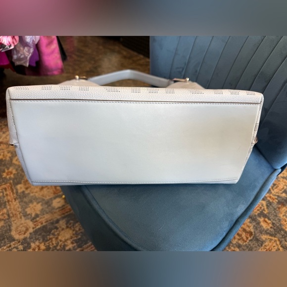 Michael Kors Joan Extra-Large Pebbled Leather Shoulder Bag – Powder Blue - Picture 8 of 8